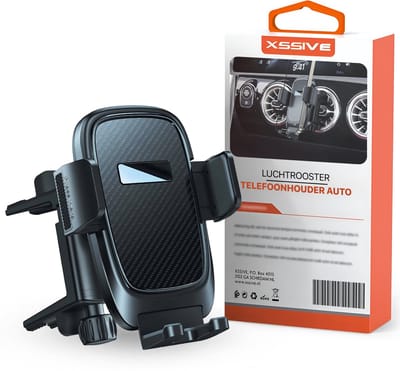 Xssive Telefoonhouder Auto Ventilatie Rond - Geschikt voor Mercedes Luchtroosters - GSM Houder Auto Ventilatierooster - Klem - Verstelbaar - 360 Graden Draaibaar
