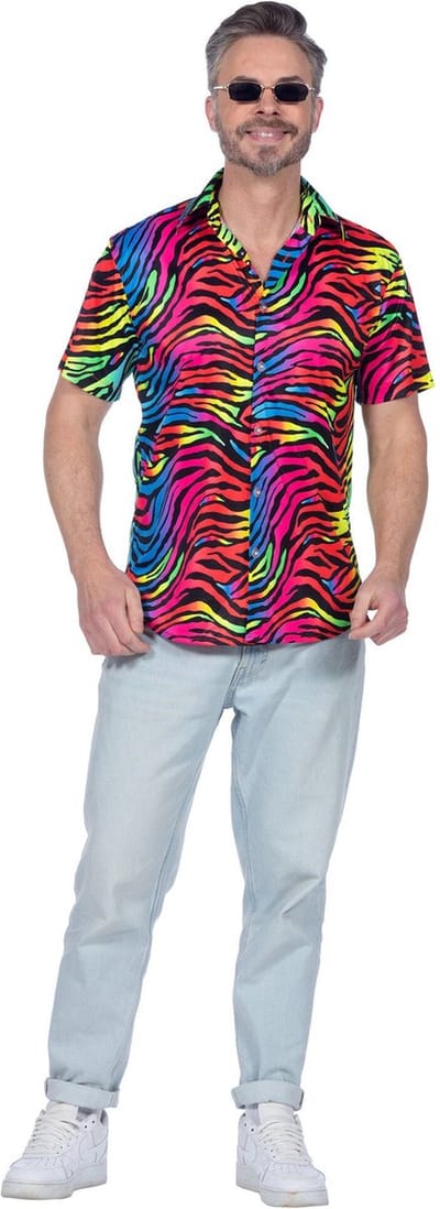 Party Shirt Zebra Neon Man