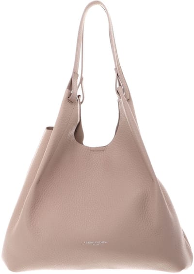GIANNI CHIARINI Leren shopper schoudertas Dua Shopping Bag Pink Salt oud roze