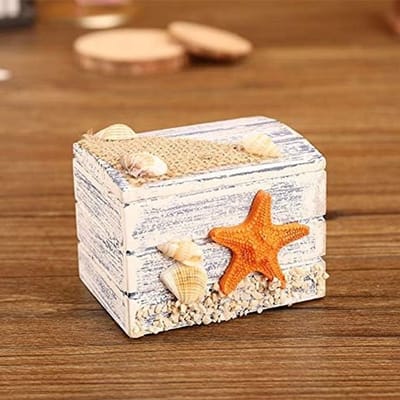 Mediterrane Stijl Houten Sieraden- en Snoeptrommel - Draagbare Opslagdoos voor Trouwen, Feestjes en Cadeautjes, Perfect voor Cosmetica en Naaibenodigdheden