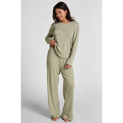 Hunkemöller Pyjamabroek Loose Pointelle Groen