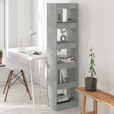 vidaXL - Boekenkast/kamerscherm - 40x30x166 - cm - betongrijs