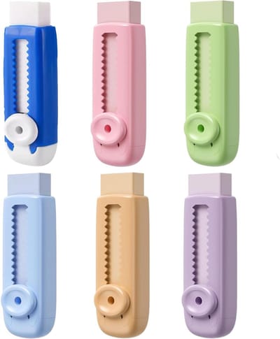Grote Rubber Gum, Inklapbare Gum, 6 Stuks, Diverse Kleuren, Ideaal voor School, Kantoor en Huishoudelijk Gebruik