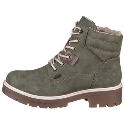 Rieker Veterboots - Dames - Groen - Maat:36