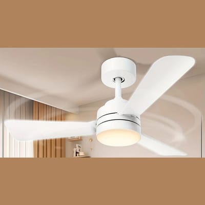 Livano Plafondventilator - Met Verlichting - Plafond Ventilator - Met Lamp - Plafonniere Met Ventilator - Met Licht - Wit - 70cm