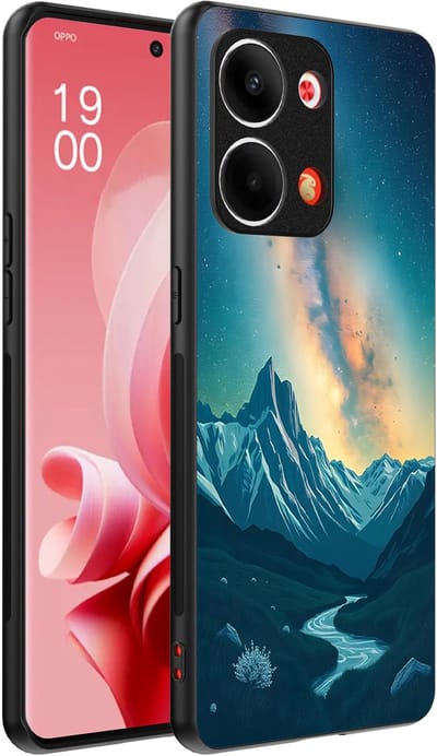 Smartphonica Telefoonhoesje Geschikt voor Oppo Reno 9 / 9 Pro met Sterrenhemel Opdruk - TPU Backcover Case With Space And Milkyway Design geschikt voor Oppo Reno 9;Oppo Reno 9 Pro