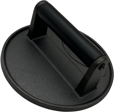 Gietijzeren Sandwichpers - Vleespers Grill - Vlees Grillen - Hittebestendig Handvat - 16.5 Cm - Zwart