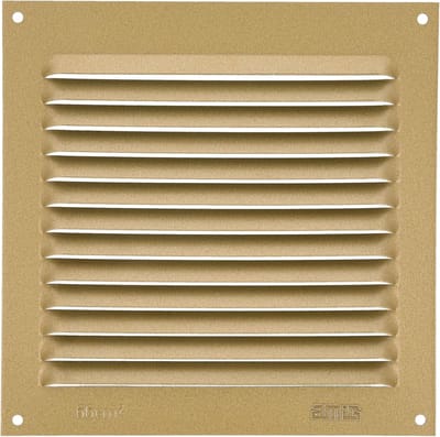 Vierkante Ventilatierooster Aluminium 150x150mm - Goudkleurige Afvoerrooster voor Keuken en Badkamer