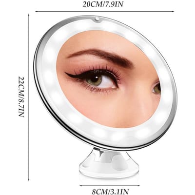 10x Vergrotende Make-up Spiegel Met Verlichting Draagbare LED Verlichte Cosmetische Spiegels voor Thuis Tafelblad
