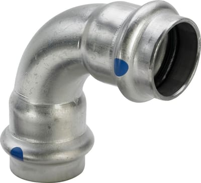 Viega Sanpress Inox LF-bocht 90 graden, d 18mm roestvrij staal Model 2316LF, 664671