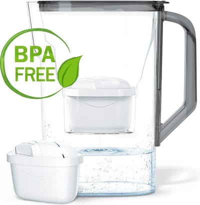 Waterfilterkan 2.7L - Karaf is ook geschikt voor Brita MAXTRA waterfilter patronen - incl. 1 filterpatroon - Waterkan - Kleur Zwart