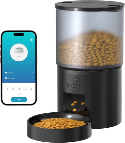 DailySupplies® Automatische Voerbak Kat en Hond - Voerautomaat - Zwart