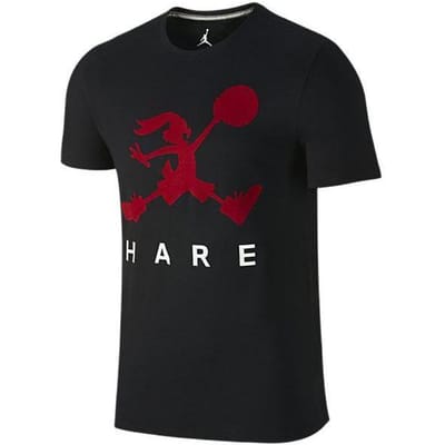 Jordan Alfabetprint Los T-shirt met Korte Mouwen Heren Tops Zwart 717083-010 S brown