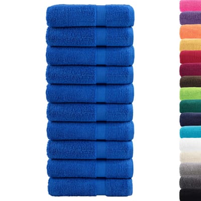 vidaXL - Badhanddoeken - SOLUND - 10 - st - 600 - g/m² - 100x150 - cm - blauw