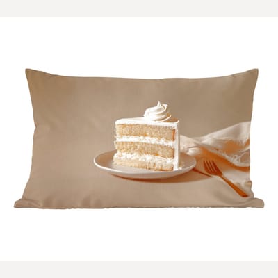 Sierkussens - Kussentjes Woonkamer - 60x40 cm - Vanilletaart - Cake - Romig