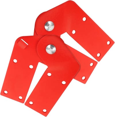 Ladder Scharnieren - Ladder Onderdelen - Ladder Reparatie - Gegalvaniseerd Staal - 14.5x11.5x1.5cm - Rood