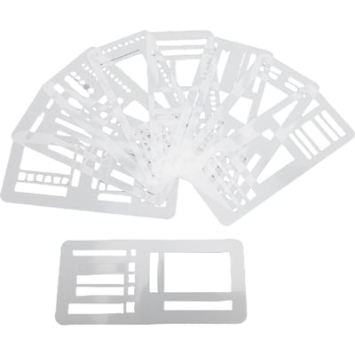 9 STUKS Handgemaakte Sjabloon voor Platen Flexibele Herbruikbare Planner Stencils Set voor 5mm Puntjes Journals Scrapbooking Knutselen white