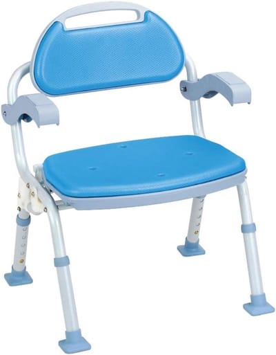 Douchestoel - Badkruk Opvouwbaar - Veilig Douchen - In Hoogte Verstelbaar - 43*30*66~76cm - Wit
