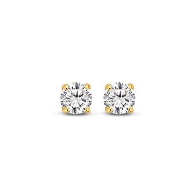 New Bling 9NBG-0004 – 14 Karaat Gouden Oorbellen Dames – Zirkonia Oorknopjes 3 mm – Cadeau