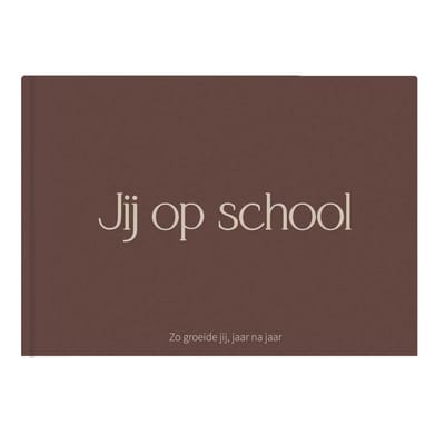 Writemoments Jij op School - Schoolfotoboek 16 Schooljaren - Bruin