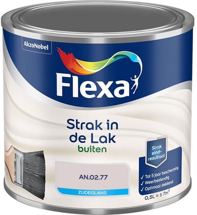 Flexa - Strak In De Lak Buitenlak Zijdeglans - An.02.77 - Mengverf - 500 Ml