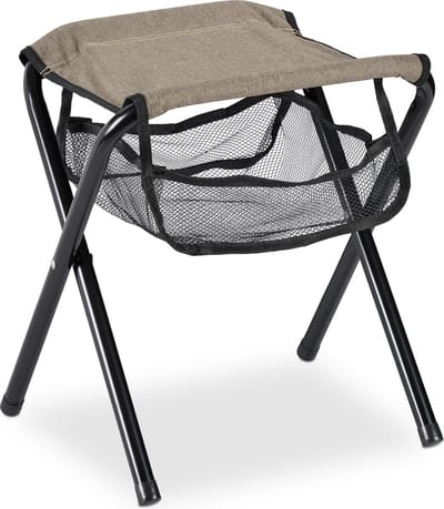 campingkruk met netje - tot 120 kg - opvouwbaar - licht - viskrukje
