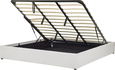 DINAN - Tweepersoonsbed - Lichtgrijs - 180 x 200 cm - Polyester