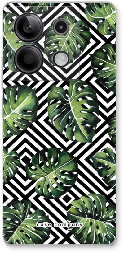 Case Company® - Hoesje geschikt voor Xiaomi Redmi Note 13 5G hoesje - Geometrische jungle - Soft Cover Telefoonhoesje - Bescherming aan alle Kanten en Schermrand