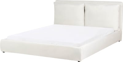 BAJONNA - Tweepersoonsbed - Off-white - 160 x 200 cm - Stof