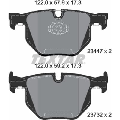 Remblokset TEXTAR 2344704, achter