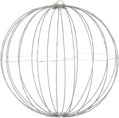 Luca Lighting Kerstverlichting Bal met Klassiek Witte LED Lampjes - Ø50 cm - Zilver
