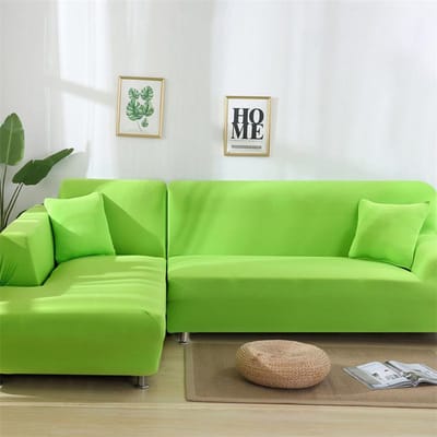 Housses de canapé élastiques pour salon, extensibles, housse de canapé sectionnelle, housse de fauteuil d'angle en forme de L, 1/2/3/4 places, 1 pièce Small( 90-140cm)1pc green