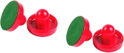 Airhockey Peddels - Pucks en Pushers - Tafelspel Vervanging - Ergonomisch Ontwerp - 4 Stuks - Rood