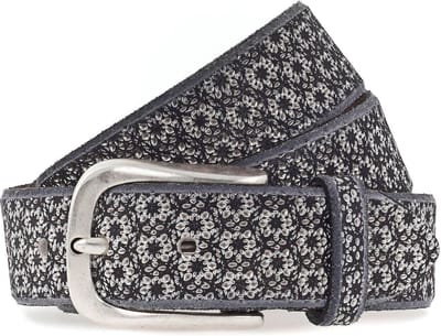 b.belt Riem Tessa Gold Ledergürtel W105 Black / Silver Zwart Veelkleurig