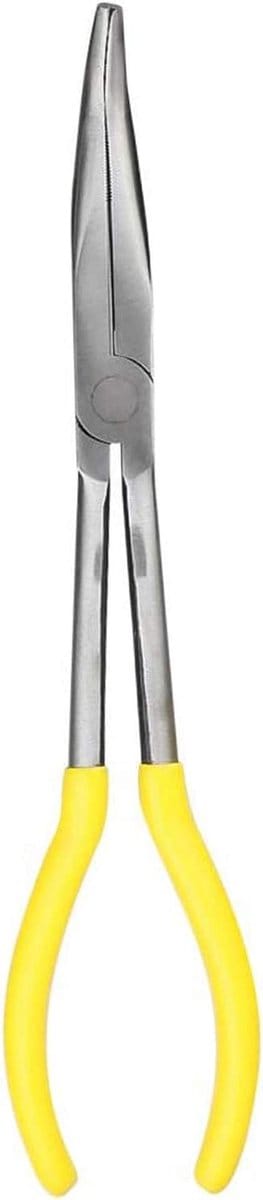 11 Inch Lange Neus Tang met 45 Graden Gebogen Punt – Perfect voor Monteurs en Technici