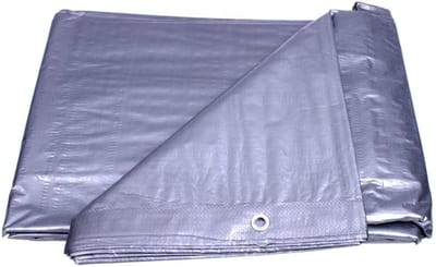 Afdekzeil - Beschermend zeil - Goederen afdekken - Versterkte randen - 6 x 8 meter - Zilver