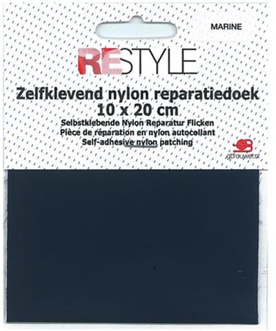 Zelfklevend Nylon Reparatiedoek Donkerblauw- 10 x 20 cm