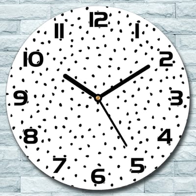 Coloray Wandklok - Kleine puntjes Klok Glas - 30fi cm - Marine Wandklok - Wandklok Ronde - Wandklok Modern - Wandklok Keuken - Stille Wandklok