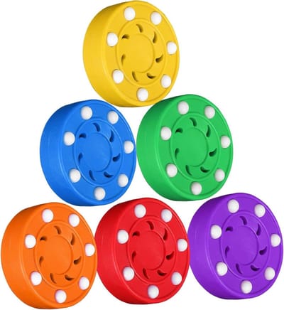 Hockey Pucks - Oefen Pucks - Stick Handling Training - Stabiele Beweging - 6 Stuks - Multi