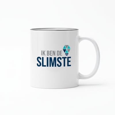 Slimste Mok 330ml – “Ik ben de slimste” – Grappige Zelfverzekerde Koffiebeker voor Werk, Thuis & Cadeau