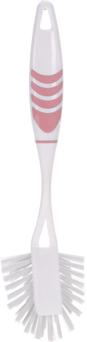 Excellent Houseware Afwasborstel met ophang lus - roze - 29 cm