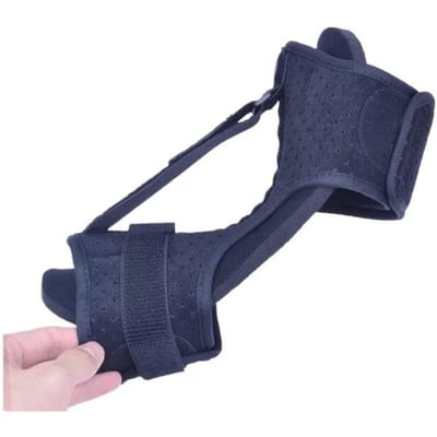 Verstelbare Nachtspalk voor Plantar Fasciitis Voethefforthese Stabilisator Ondersteuning Nachtspalken voor Voetcorrectie zwart