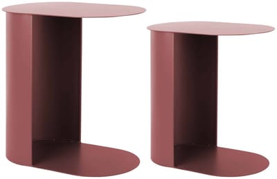 Leitmotiv Bijzettafel Riqueza Oval - Bordeaux - 30x45x48cm - Modern