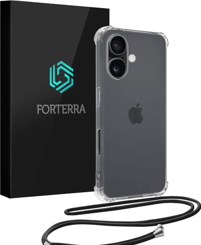 Hoesje Geschikt voor Apple iPhone 17 - Met Koord - Shock Proof - Siliconen Case - Telefoonkoord - Back Cover - Telefoon Hoes Shockproof - Telefoonketting - Transparant