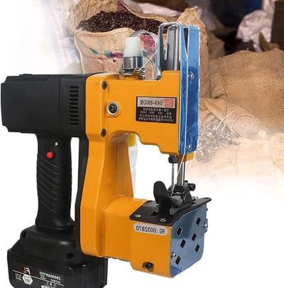 Zaksluiter Naaimachine - Elektrische Stikmachine - Tassen Sluiten - Automatisch Lijnsnijden - 25 x 8.5 x 26 CM - Grijs
