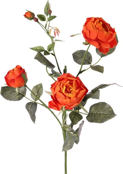 Top Art Kunstbloem roos Ariana - oranje - 73 cm - kunststof steel - decoratie bloemen