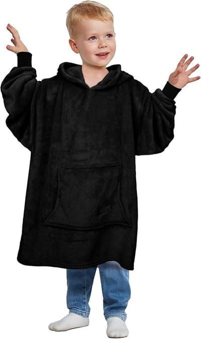 Oversized Hoodie Deken met Mouwen voor Kinderen - Warm en Comfortabel Fleece Sweater