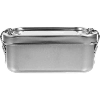 Roestvrijstalen Lunchtrommel Afdichtende Voedselhouder Opberg Lunchtrommel Gesp Rijstcontainer Ontbijt Kind gray
