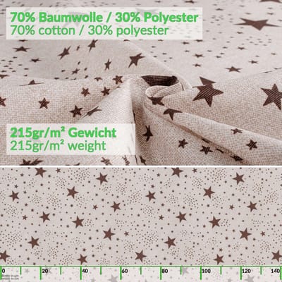 ANRO Tafelkleed Sterren Meerkleurig 140cm x 20m Rechte rand Afwasbaar Waterafstotend Binnen & Buiten