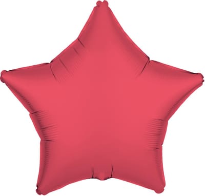 Riethmüller - Folieballon ster - neon rood - 45 cm